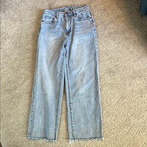 Oliver Logan Aberdeen High Rise Wide Leg Light Indigo Jeans